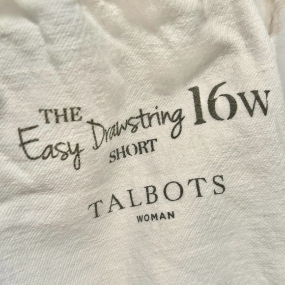 Talbots Easy Drawstring Shorts – Size 16W – White Linen Blend - Picture 4 of 5